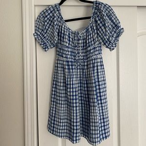 Blue and white gingham dress- Urban Outfitters